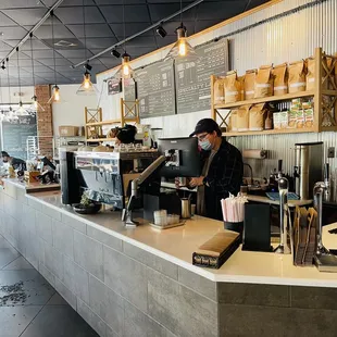 a bari serving customers