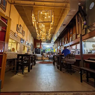 the inside of a restaurant