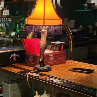 Black dog respects Christmas