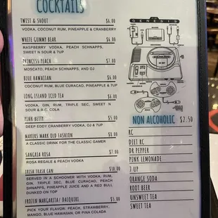 Drink menu