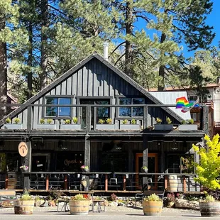 the front of the building