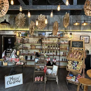 the interior of the store