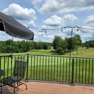 a view of a golf course