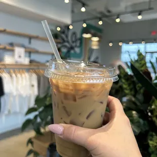 Cheers to an amazing Iced dirty Chai latte.