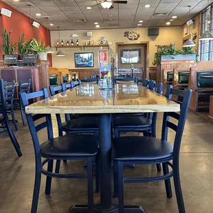 View of the dining tables from my booth.