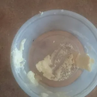 This is the butter dish we were given with our bread.