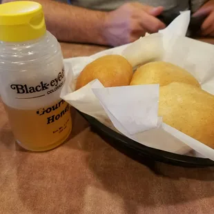 Delicious bread with honey