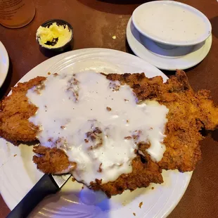 Chicken fried steak , Texas size!