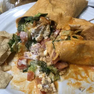 Buffalo chicken wrap. Very watery and fell apart when I tried to pick it up.