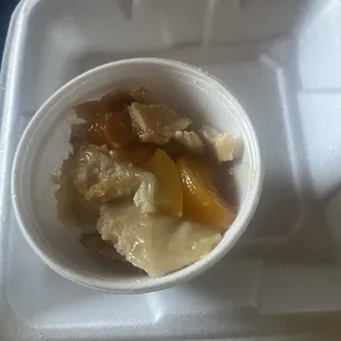 Fresh Baked Peach Cobbler. You know I love more crust yummy