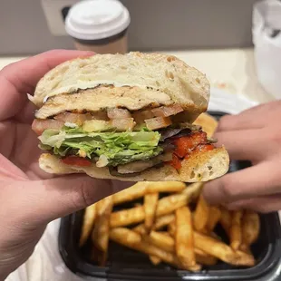 Chicken pesto sandwich
