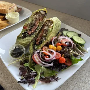 Veggie wrap with salad