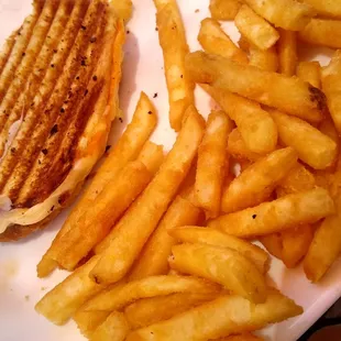 Kids grilled cheese and fries.