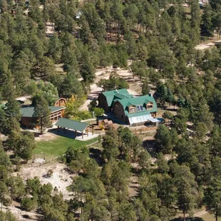Aerial shot of our Lodge, B&amp;B, and wedding area
