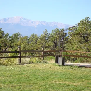 Pikes Peak is the backdrop for our wedding meadow and gazebo