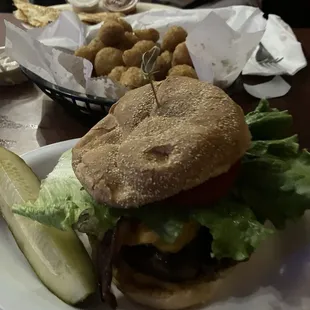 Black Forest burger &amp; Mushrooms
