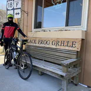 Right off Glacial Drumlin bike trail.  Great food stop.