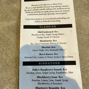 Menu changes but there is always too many to choose from.