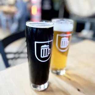 two pints of beer