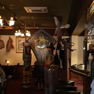 a group of people in a restaurant