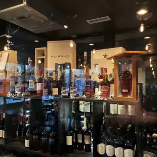 Fine wines, whiskey and bourbon.  Impressive