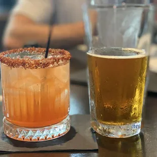 Left - Passion on the Rocks, Right - Silo Lights Amber Ale.