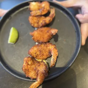 Coconut shrimp appetizer