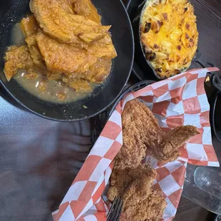 Fried Chicken, Candied Yams, Mac and Cheese