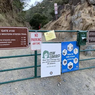 Lots of detailed signs at the main entrance