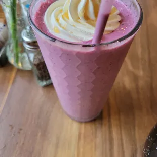 Berry smoothie  Corned Beef Hash