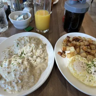Cheddar biscuits and gravy