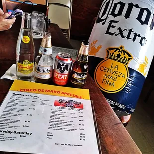 All the Mexican Beers stocked