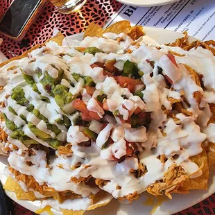 Monster nachos with chicken