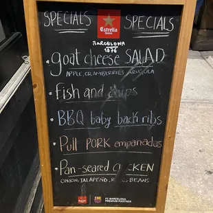 Food specials board