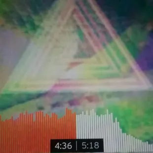 a triangle with a line graph on it