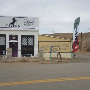 the entrance to the restaurant