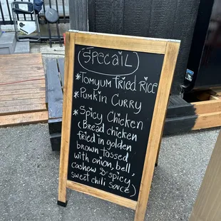 Today's Specials!! Trying the Pumpkin Curry!!