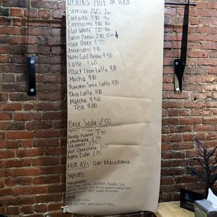 beverage menu