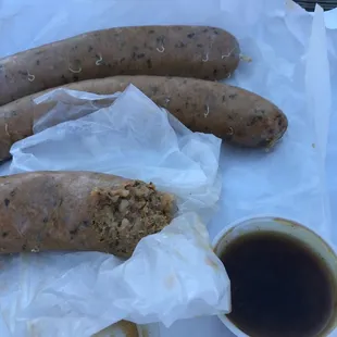 Meaty spicy delicious sausage!