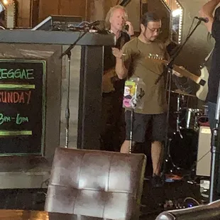 a group of men playing music