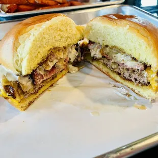 Inside black label burger