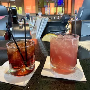 Cherry Manhattan &amp; El Diablo cocktails :)