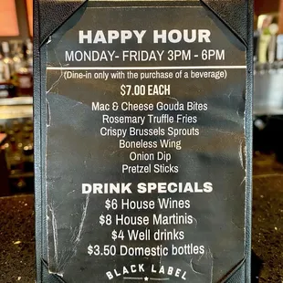 Happy Hour Specials!