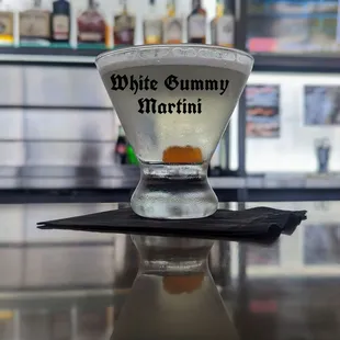 white gummy martini