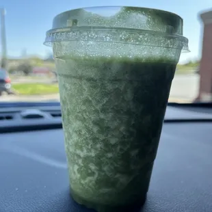 Vita Verde smoothie - you truly won't taste the spinach. It's so good.