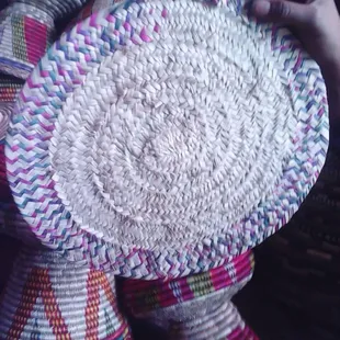 a person holding a basket
