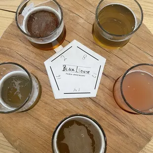 four different types of beer