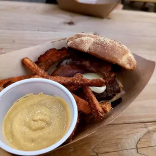 Willis burger and sweet potato fries