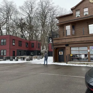 Front (right side of photo) and patio seating (left side) across from wonderful lakefront view.