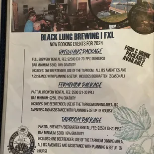 Event booking info (have I mentioned the view?).